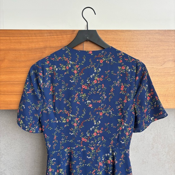 NWOT Madewell Amaranth Wrap Dress in Moonless Floral, Size 0 - Picture 15 of 16